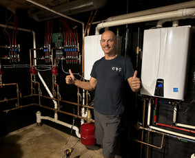 Completed plumbing job